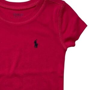POLO RALPH LAUREN Top Hot Pink Slim Fit Shirt Girls Size 4 4T